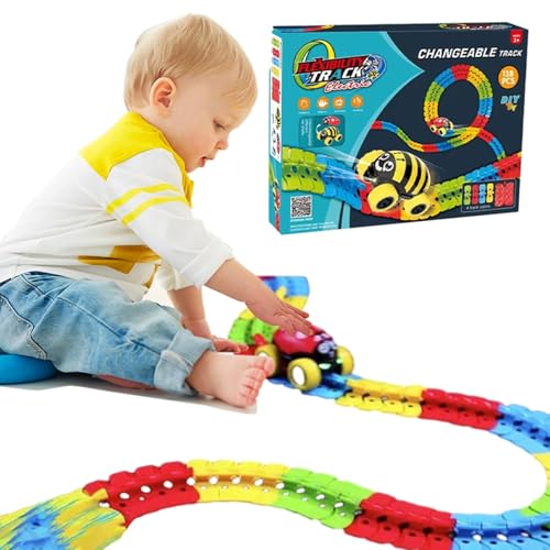 Kinderspielzeug-Autobahn, Rennstrecke, Autofahrzeuge, Spielzeug für Kinder, Auto verfolgt Spielzeug, Spielzeugauto Speedway Bauspielzeug, wiederaufladbares Spielzeug Kinderspielzeug Autostrecke für Mä von Tewzafiya