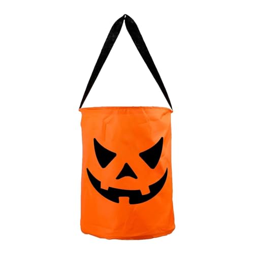 LED-Licht-Halloween-Süßigkeitstüten,Leuchtende Halloween--Tasche, Beleuchtung Süßes oder Saures Partytüten Süßigkeiteneimer, Tragbare LED-Halloween-Partytüten, Goodie-Bags, Süßigkeitenbeutel für die H von Tewzafiya