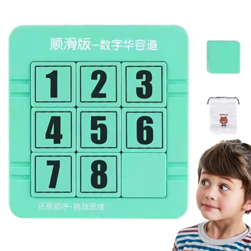 Number -Schieber -Puzzle -Spiel, Foliennummer Rätsel für Kinder - Slide Puzzle Brettspiel - Block Moving Brettspiel für logisches Denken Training Gehirn Teaserspielzeug von Tewzafiya