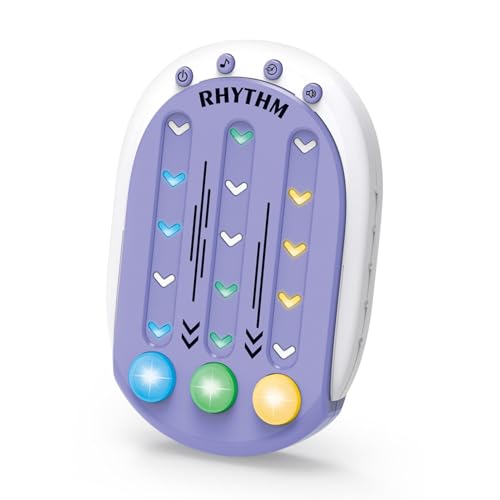 Rhythmus-Spielkonsole, Rhythmus-Spielmaschine,Push-Konsolenspiel - Interaktives Push-Konsolenspiel, tragbare Puzzlespielmaschine mit Musik und Licht für , Mädchen und Teenager von Tewzafiya