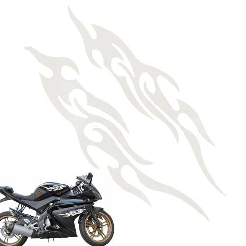 Tewzafiya Aufkleber für Motorräder, Flammenmuster Stylische Aufkleber, 2er-Set wasserdichte Embleme Für Gepäck Briefkasten Koffer Werkzeugkasten Golfwagen Boot Tewzafiya Aufkleber für Motorräder, Flammenmuster Stylische Aufkleber, 2er-Set wasserdichte Embleme Für Gepäck Briefkasten Koffer Werkzeugkasten Golfwagen Boot von Tewzafiya
