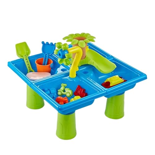 Tewzafiya Kindersandtisch - Outdoor Wasserspieltisch Mit Aktivitätsfunktionen - Strandspiel-Set, Pädagogisches Gartenspielzeug, Badespiel-Zubehör Für Mädchen Drinnen Und Draußen Tewzafiya Kindersandtisch - Outdoor Wasserspieltisch Mit Aktivitätsfunktionen - Strandspiel-Set, Pädagogisches Gartenspielzeug, Badespiel-Zubehör Für Mädchen Drinnen Und Draußen von Tewzafiya