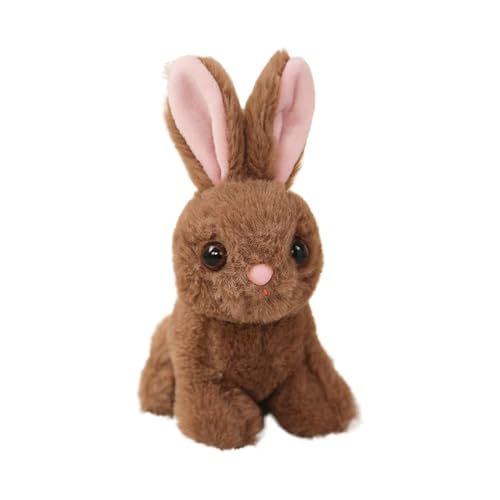 Tewzafiya Realistischer Bunny Plüsch, realistischer - Kuschelige gefülltes Spielzeug,Plüschweich gefüllte Tierbegleiterpuppe, Kaninchen -Plüsch für Ostern von Tewzafiya