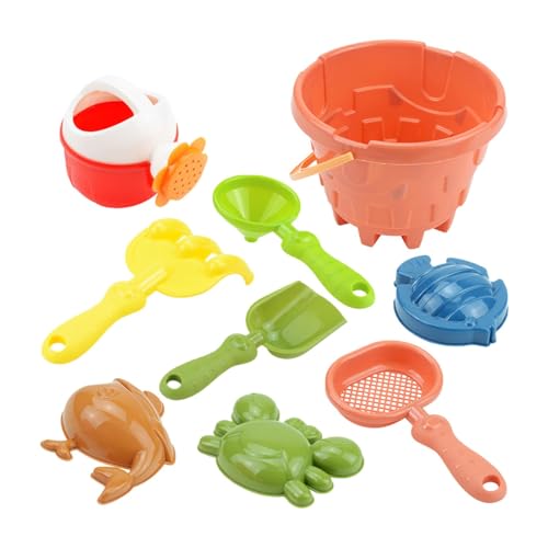 Tewzafiya Strandspielzeug für Kinder, Strandsandspielzeug - 9X Outdoor Games Beach Tool Set,Lustige kreative Sandspielzeug mit Bucket & Schaufel, freundliches Design für Kinder Mädchen von Tewzafiya