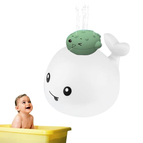 Whale Badewanne Spielzeug, Babybadspielzeug für Kinder, Elektrische Badewanne Spielzeug Spray Bad Toy, Interaktives, Feinmotorikspielzeug, automatische Erkennung für Badewanne, Badezimmerspielzeit von Tewzafiya