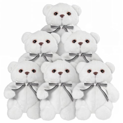 ThaLan Premium Teddybär Stofftiere, Großpackung, weicher Plüschbär zum Kuscheln, kreative DIY-Projekte, Teddybären für Babyparty-Dekorationen, 20 cm Sitzhöhe von ThaLan