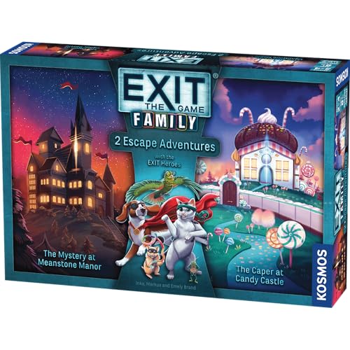 EXIT - Das Spiel - Familie - 2 Fluchtabenteuer, zu Hause Escape Room, Kooperatives Spiel, Familienaktivität, Brainteasers, 2-4 Spieler von Thames & Kosmos