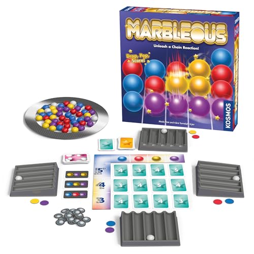 Thames & Kosmos Marbleous – buntes Marmor-Strategiespiel, 30 Minuten Spielzeit, Familienspielabend, 1–4 Spieler, ab 8 Jahren von Thames & Kosmos