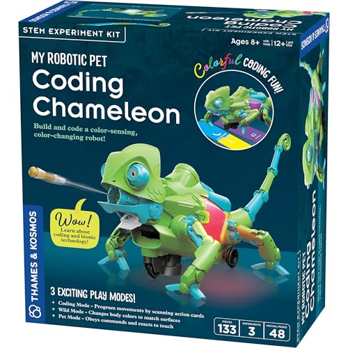 Thames & Kosmos My Robotic Pet: Coding Chamäleon STEM Building & Experiment Kit | Farbsensor-Codierungsroboter für Jungen und Mädchen ab 8 Jahren, bildschirmfreier Lernspaß, Roboterreptil mit 3 Thames & Kosmos My Robotic Pet: Coding Chamäleon STEM Building & Experiment Kit | Farbsensor-Codierungsroboter für Jungen und Mädchen ab 8 Jahren, bildschirmfreier Lernspaß, Roboterreptil mit 3 von Thames & Kosmos