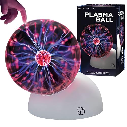 Thames & Kosmos The Plasma Ball Essential STEM Tool | Klassisches wissenschaftliches Gerät, frische 12,7 cm Glaskugel, interaktive elektrische Lichtshow | Erkunden Sie Elektrizität, Materie, Energie, von Thames & Kosmos