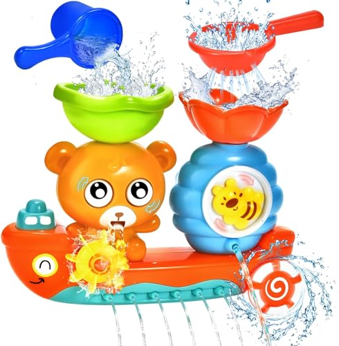 Thapncow Einteiliges Badespielzeug, Wasserspielzeug für Kinder, Badespielzeug, Wasserspielzeug für 1-, 2-, 3-, 4-, 5- und 6-Jährige, Geschenke für Jungen und Mädchen von Thapncow