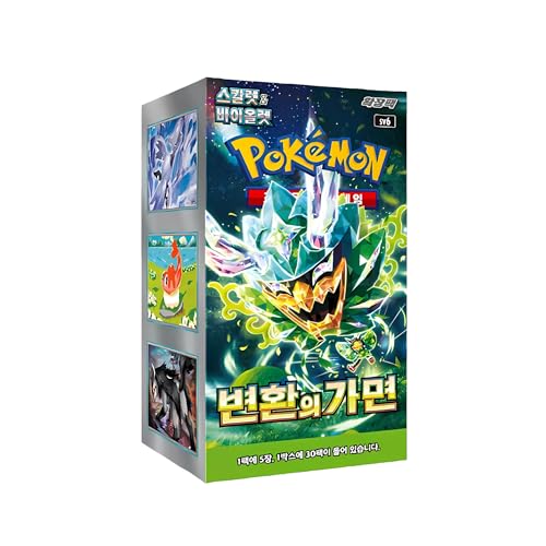 Koreanische Pokémon Twilight Maskerade Booster Box (30 Packungen) | Pokemon Scarlet and Violet Series | Koreanische Maske der Veränderung Pokemon Booster Box | TCYM authentifiziert | perfekt für von That Chunky Yellow Mouse