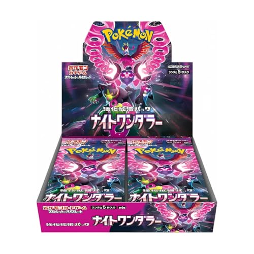 Night Wanderer Japanische Pokemon-Booster-Box (30 Packungen), Set Scharlachrot und Violett, Pokémon-Sammelkarten, 30 Booster-Packs, TCYM-authentifiziert, Pokemon TCG-Pack, japanische umhüllte Fabel von That Chunky Yellow Mouse