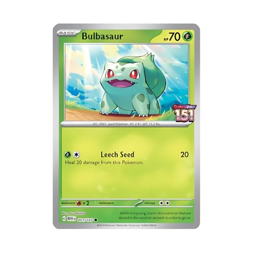 Pokemon 151 USA Exklusive Pokémon-Karte, gestempelt für Best Buy Bulbasaur, Reverse Holo Pokemon Karte, Pokémon 151 Kartensammler von That Chunky Yellow Mouse