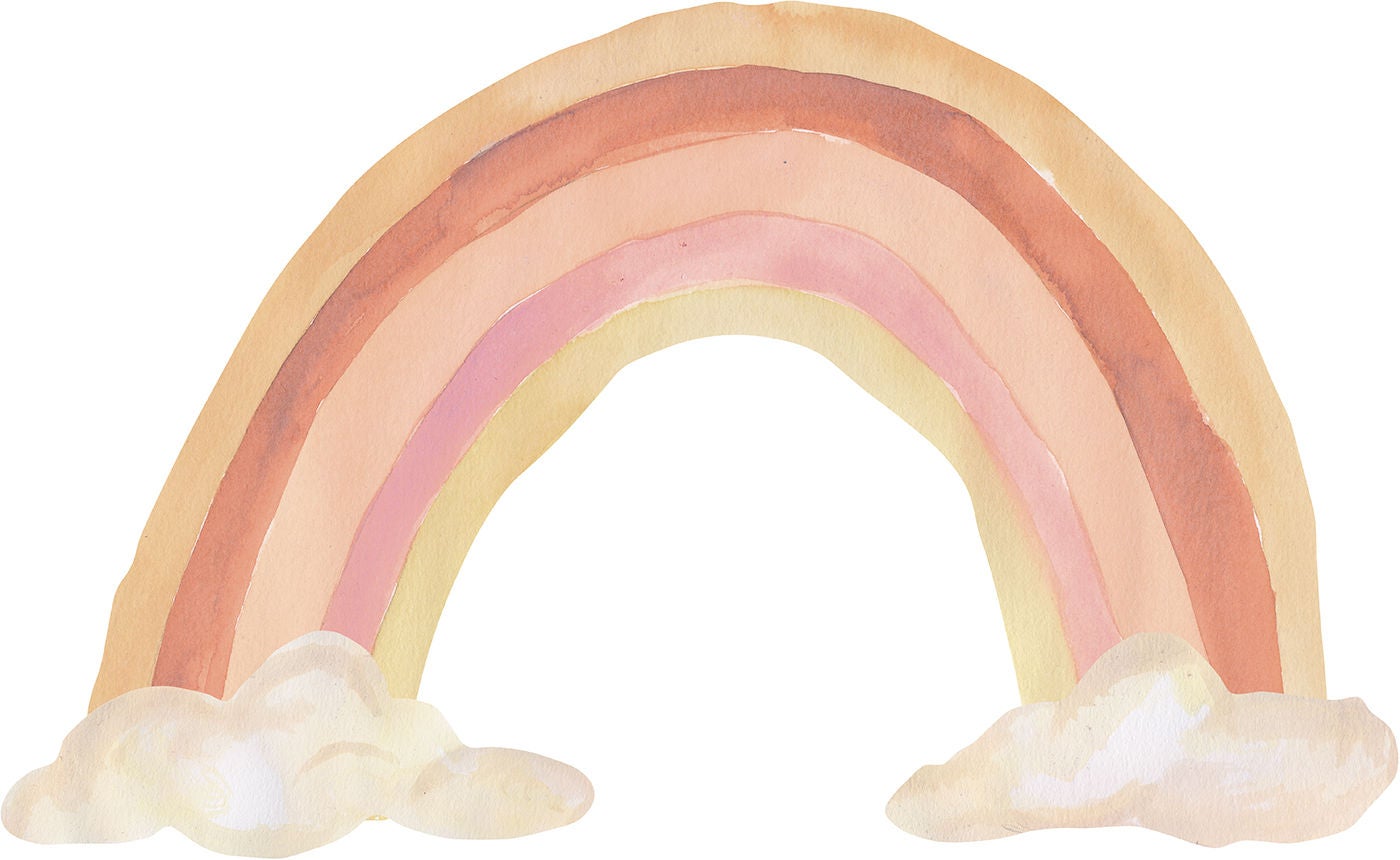 That's Mine Wallsticker Rainbow Large, Rose Tones von That's Mine