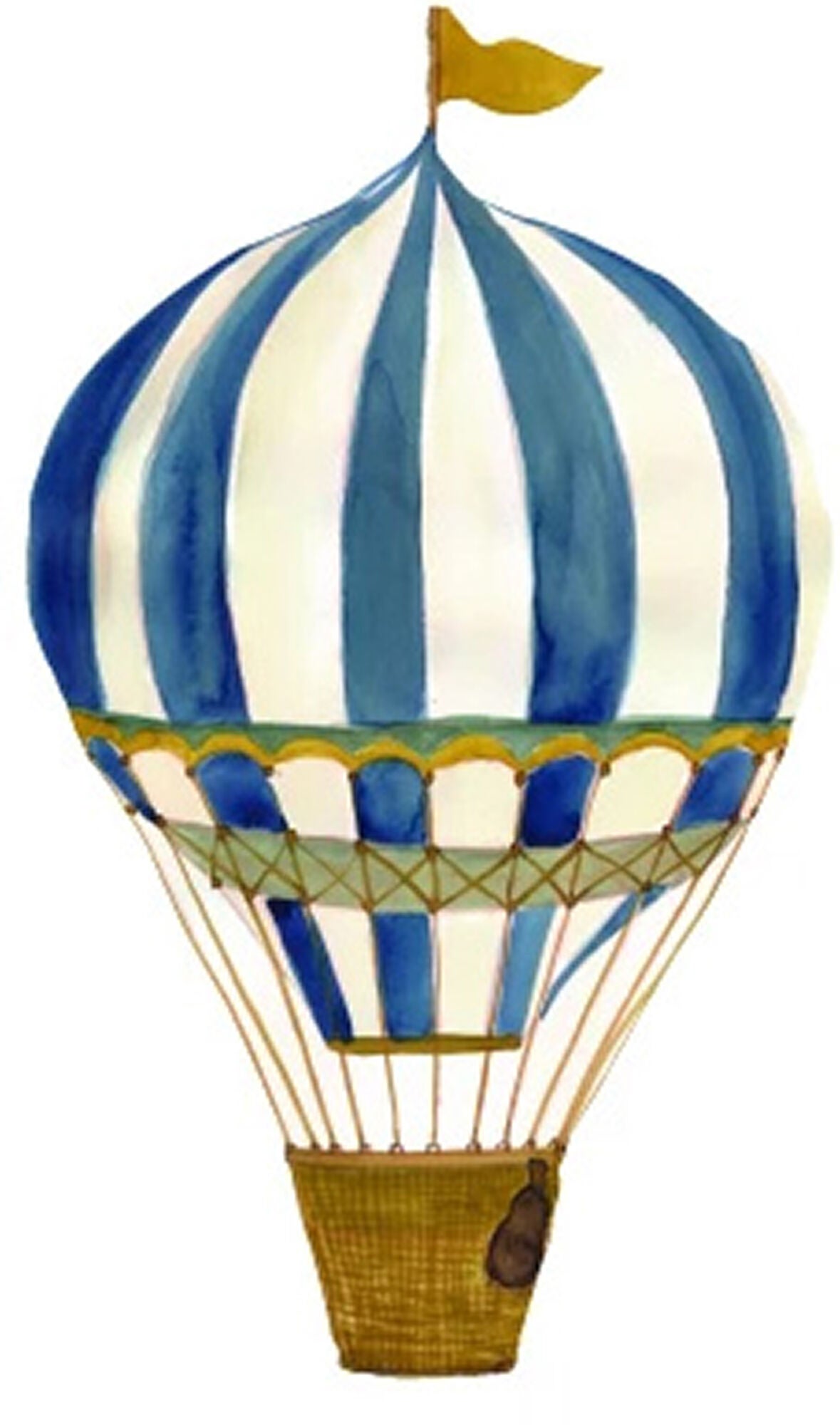 That's Mine Wallsticker Retro-Heißluftballon Groß, Blau von That's Mine