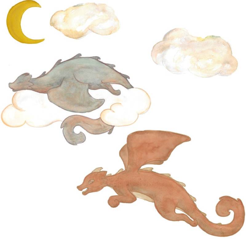 That's Mine Wandaufkleber Dragons And Clouds von That's Mine