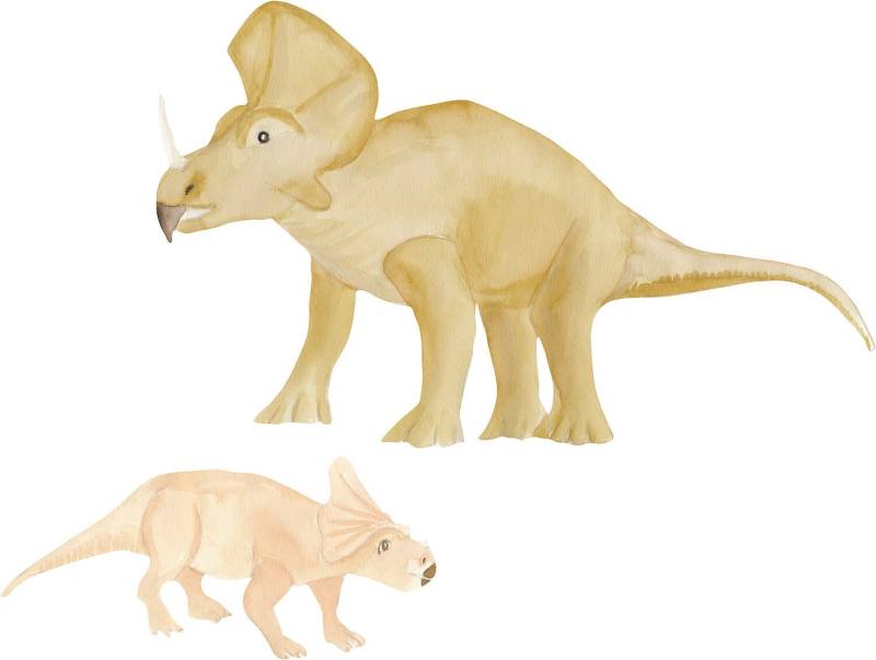 That's Mine Wandaufkleber Triceratops, Brown/Rose von That's Mine