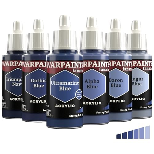 The Army Painter, Warpaints Fanatic Flexible Triad: Strong Pale Blues, 6 x 18 ml Acrylfarbe, Miniatur-Hobbybemalung, Für Miniatur-Wargaming von The Army Painter