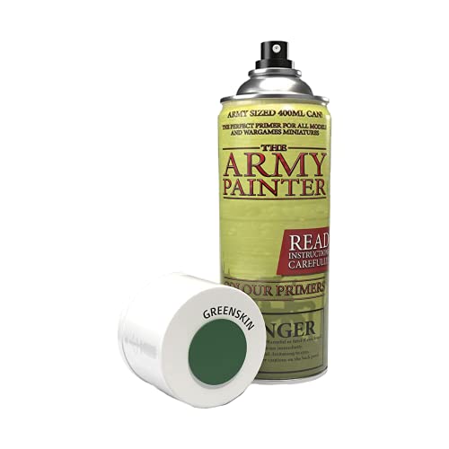 The Army Painter Colour Primer, Greenskin 400 ml Grundierung Spray, Primer Spray, Acryllack Spray für Fantasy Model Miniaturen Bemalen und Warhammer Figuren von The Army Painter