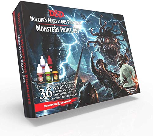 The Army Painter Dungeons and Dragons Nolzur’s Marvelous Pigment Monster Farbset, 36 Acrylfarben, 1 Miniatur zum Bemalen, für Rollenspiele und Tabletop Wargames Miniatur Modell-Malerei von The Army Painter