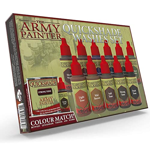 The Army Painter | Quickshade Washes Set | 11 Acryl Quickshade Farben | Für Wargames, Rollenspiel und Tabletop Miniatur Modellmalerei, Braun von The Army Painter