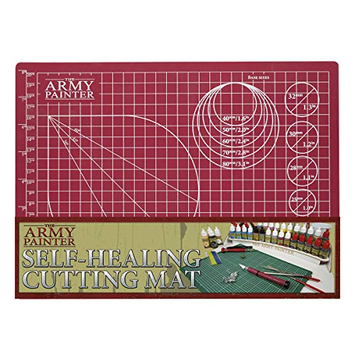 The Army Painter Self-Healing Cutting Mat, Doppelseitige PVC rutschfeste Matte, 3-lagige Raster-Miniatur- und Modellschneidunterlage, A4, Tisch-Rollenspiele und Kriegsspiel-Miniaturmodellierung von The Army Painter