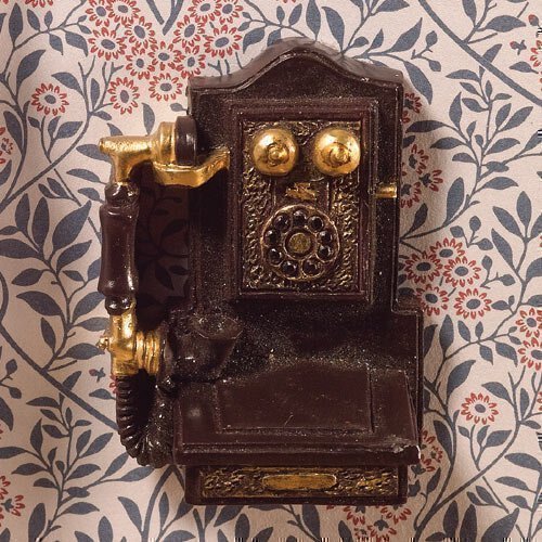 The Dolls House Emporium Klassisches Wand-Telefon (Kunststoff) von The Dolls House Emporium