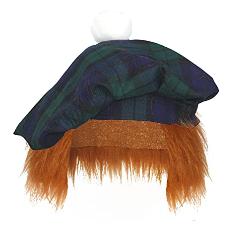 The Dragons Den Black Watch Tartan Tam-O-Shanter mit Ingwerhaar schottischer Highland-Hut von The Dragons Den