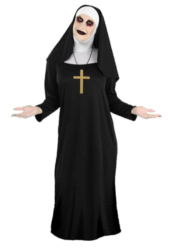 The Dragons Den Adults S/M Unisex Black Valak Demon Nun Costume The Conjuring Halloween Fancy Dress von The Dragons Den