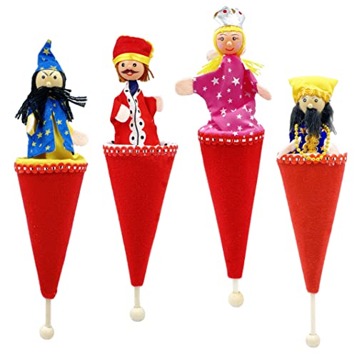 Purim Puppets Puppets for Imaginative Pretend Play, 4 Stück von The Dreidel Company