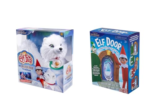 Elf Pets: an Artic Fox Tradition - Kuscheliges Elfenhaustier Arctic Fox Stofftier & Elfentür - Ein magisches Portal für Weihnachtsmann-Helfer von The Elf on the Shelf