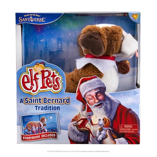 Elf auf dem Regal Elf Pets Traditions | Elf auf dem Regal Requisiten, Elfe auf dem Regal Zubehör (Bernhardiner) von The Elf on the Shelf