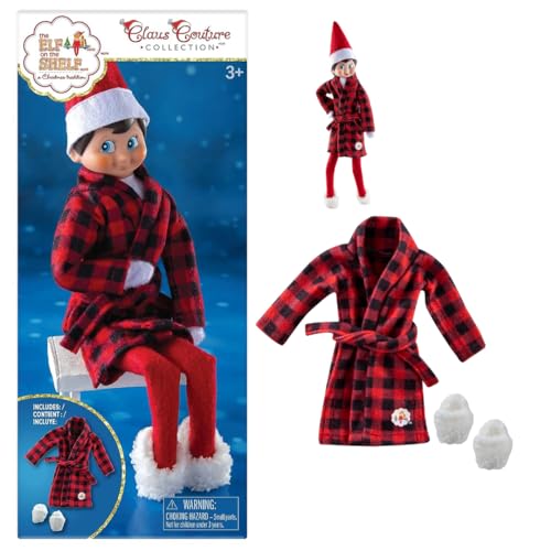 Elf on the Shelf Clothes | Boy and Girl Elf Outfits | Claus Couture | Scout Elf not Included (Claus Couture Cosy Robe & Slippers (Scout Elf nicht enthalten)) von The Elf on the Shelf