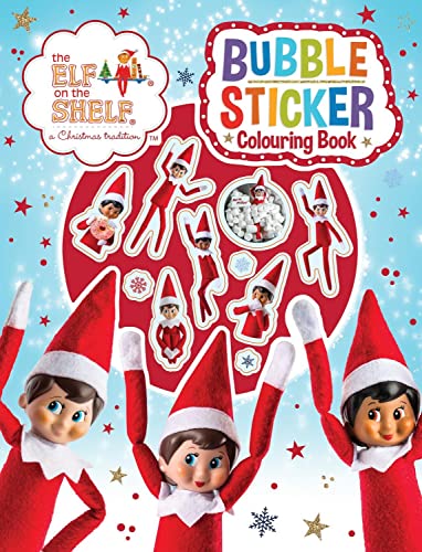 Elf On The Shelf Bubble Sticker Malbuch | Weihnachts-Aktivitätspaket | Stickerbuch | Elfen-Malbuch | Weihnachtselfe im Regal Zubehör | Elfengeschenke und Ideen für Kinder | Elfenankunft von The Elf on the Shelf