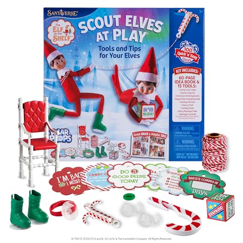 Offizielles Elf on The Shelf Scout Elves at Play 24 Day Kit 2024 to Create 100+ Magical Moments: Includes 15 Props & Accessories with 60 Page Ideas Book von The Elf on the Shelf