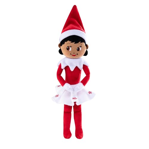 The Elf on The Shelf® Plushee Pals® Snuggler | Mädchen mit Braunen Augen | 34 cm Scout Elf Kuschelpuppe | Weiches Plüschtier für Kinder und Erwachsene von The Elf on the Shelf