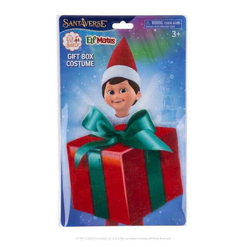 The Elf on The Shelf Elf Mates Kostüm - Geschenkbox, Filz Elf Kleidung Zubehör, passend für Elf Mates, Offizielles Feiertagsverkleiden, Pfadfinderelfe Nicht enthalten The Elf on The Shelf Elf Mates Kostüm - Geschenkbox, Filz Elf Kleidung Zubehör, passend für Elf Mates, Offizielles Feiertagsverkleiden, Pfadfinderelfe Nicht enthalten von The Elf on the Shelf