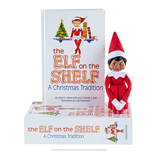 The Elf on the Shelf® Eine Weihnachtstradition | Englisch | Mädchen mit Braunen Augen | inkl. zauberhaft illustriertem Buch, Erinnerungsbox & offizieller Adoptionsurkunde von The Elf on the Shelf