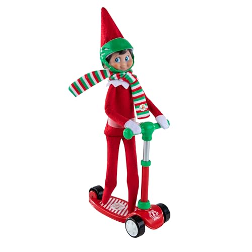 The Elf on the Shelf® Scout Elves at Play® Scooter Set | Scooter mit beweglichen Rädern, Helm & Schal | Scout Elf Accessoires von The Elf on the Shelf