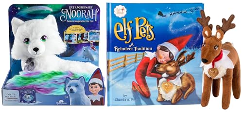 The Elf on the Shelf Außergewöhnliche Noorah Plüsch Elf Pets Santa*s Magical Arctic Fox and Elf Pets Rentier, Tradition Story Book Set (Mehrteiliges Bundle) von The Elf on the Shelf