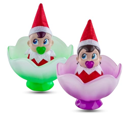 The Elf on the Shelf Frost Pips Mini-Blüten mit Frostblumen-Wiege, Elfenbaby Mädchen und Junge mit blauen Augen, Mini-Elfendekorationen für Kinder, Frost-Pips-Kollektion, 2 Stück The Elf on the Shelf Frost Pips Mini-Blüten mit Frostblumen-Wiege, Elfenbaby Mädchen und Junge mit blauen Augen, Mini-Elfendekorationen für Kinder, Frost-Pips-Kollektion, 2 Stück von The Elf on the Shelf