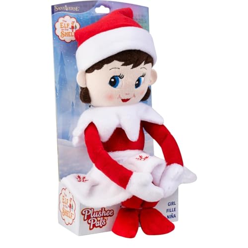 The Elf on the Shelf Plushee Pal (Mädchen helle Haut) | Elfe auf einem Regal Weihnachtsaccessoires, Ideen und Requisiten für Kinder und Erwachsene | Weiche Figur Mädchen Jungen Spielzeug Puppe von The Elf on the Shelf