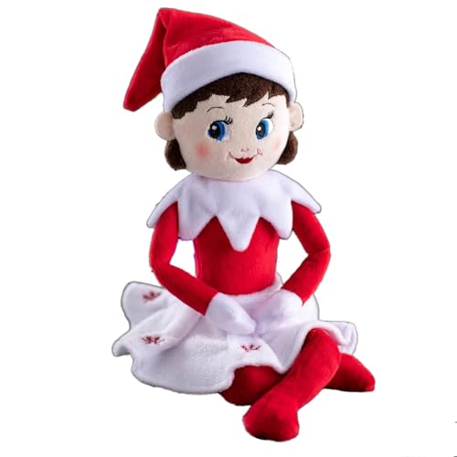 The Elf on the Shelf Plushee Pal (Mädchen helle Haut) | Elfe auf einem Regal Weihnachtsaccessoires, Ideen und Requisiten für Kinder und Erwachsene | Weiche Figur Mädchen Jungen Spielzeug Puppe von The Elf on the Shelf