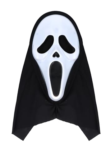 The Fancy Dress® Halloween Geist Gesichtsmaske Lustige Erwachsene Blutige Schrei Maske Party Dekoration Horror Cosplay Party Vollkopfmaske von The Fancy Dress