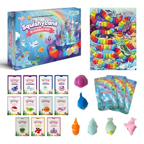 The Fidget Game Squishy Land im Regenbogenriff-Erweiterungspaket, pädagogisches Lernen & Phonikfähigkeiten für Kinder vor K bis 5. Klasse, 2-6 Spieler von The Fidget Game