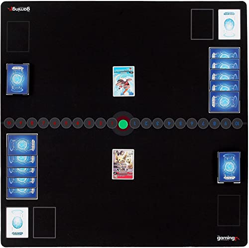 The Gaming Mat Company 2-Spieler-kompatible Digimon-Spielmatte für Digimon-Karten – 72 cm x 72 cm x 0,4 cm Gaming-Spielmatte, Battle Mat Board für Digimon TCG-Spielmatte und Digimon Mat-Sammelkarten von The Gaming Mat Company