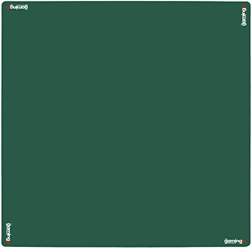 The Gaming Mat Company Poker-, Domino-, Bridge- und Mahjong-Tischmatte – Grün, 83,8 x 83,8 cm, Premium-Gaming-Matte, Tischauflage, Kartenspielmatte, quadratische Mahjong-Tischdecke von The Gaming Mat Company