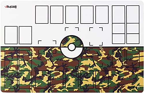 The Gaming Mat Company 2-Spieler-kompatible Pokemon-Spielmatte für Pokemon-Karten – 71 cm x 46 cm x 0,40 cm, Camouflage-Kampfmatte, Stadionbrett für Pokemon TCG-Spielmatte und Matten-Sammelkarte von The Gaming Mat Company