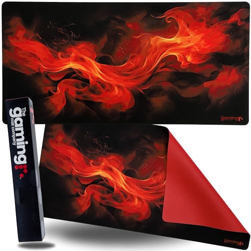 The Gaming Mat Company Einzelspieler-MTG-Spielmatte und Gaming-Mauspad – 28" x 14" Flames Gaming-Mauspad, kompatibel mit Magic The Gathering-Spielmatten, MTG-Karten, Gaming-Mauspad, großes Mauspad von The Gaming Mat Company